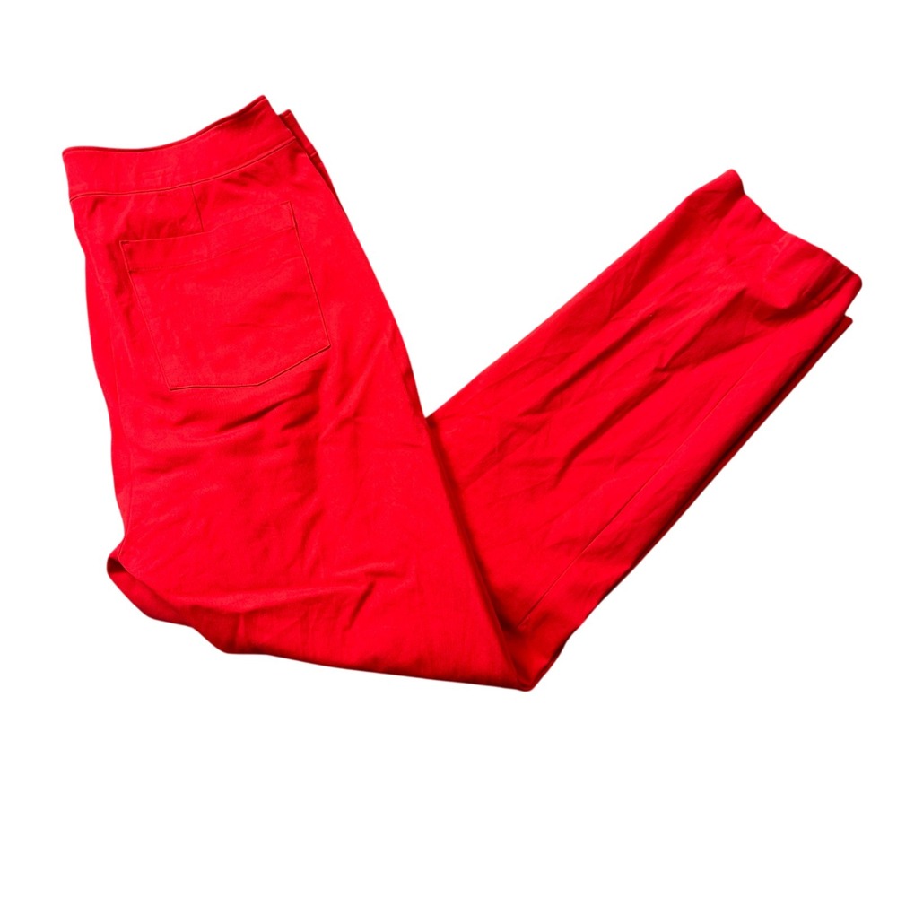 Spanx‎ XL Red Cotton Blend Pants Rear Pockets